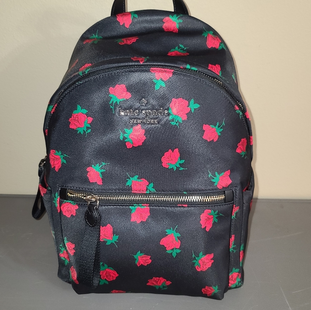 Kate Spade Chelsea Rose Toss Printed Medium Backpack NWT Stlye KE435 - Picture 7 of 7